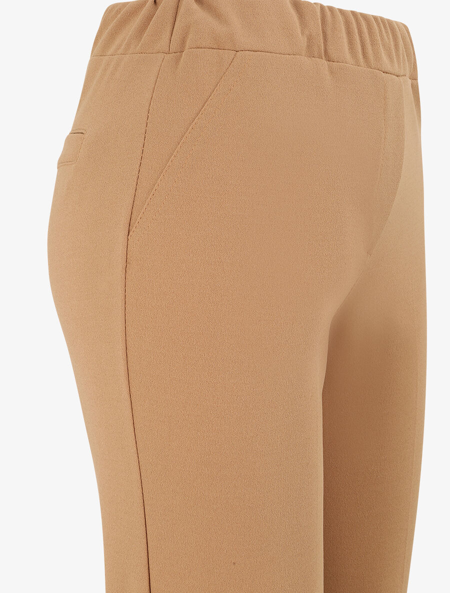 Pantalon uni coupe droite - Camel - Image 3