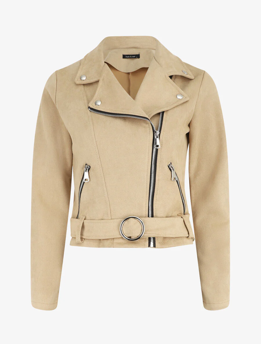 Perfecto classique en suédine - Beige
