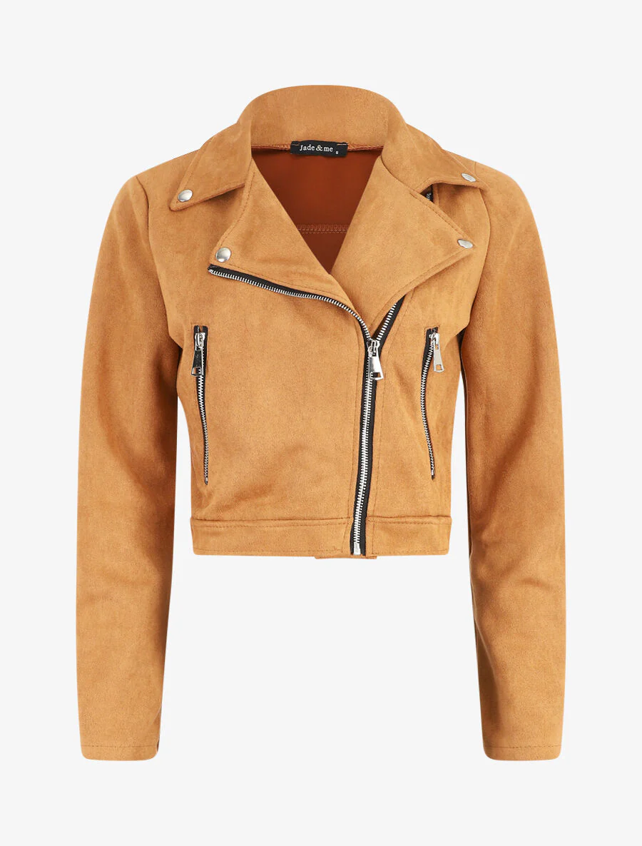 Perfecto court en suédine - Camel