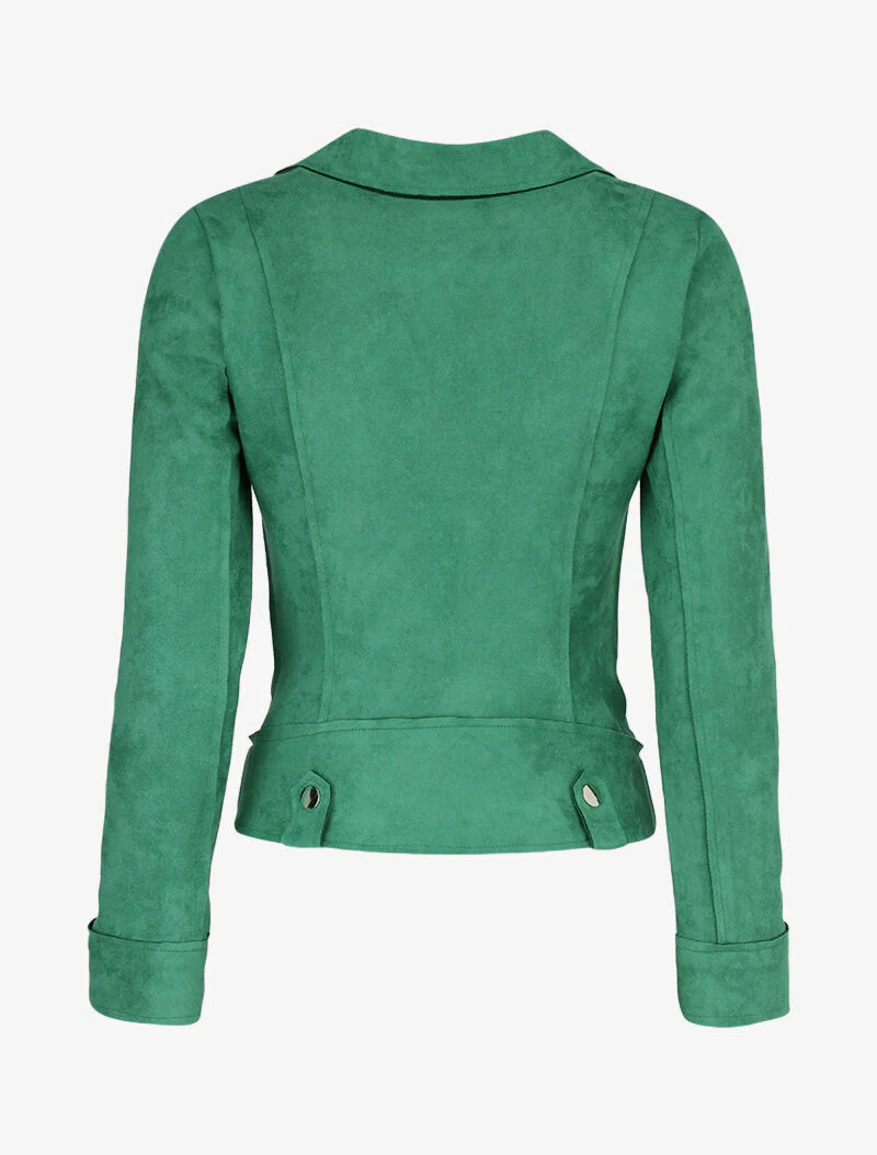 Perfecto léger en suédine - vert - Image 2