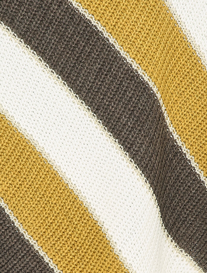 Poncho asymétrique à rayures irisées - Taupe - Image 3