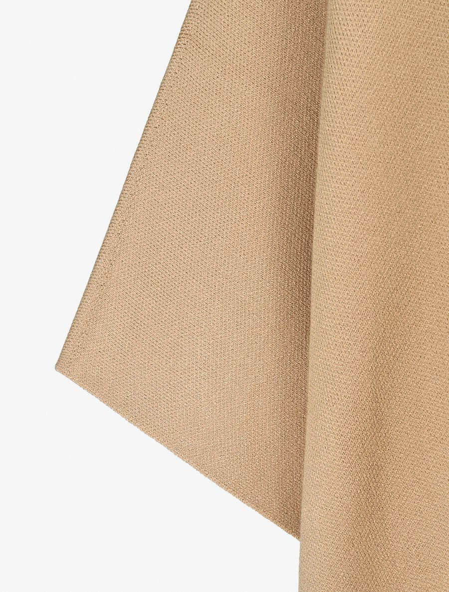 Poncho uni et franges - Camel - Image 3