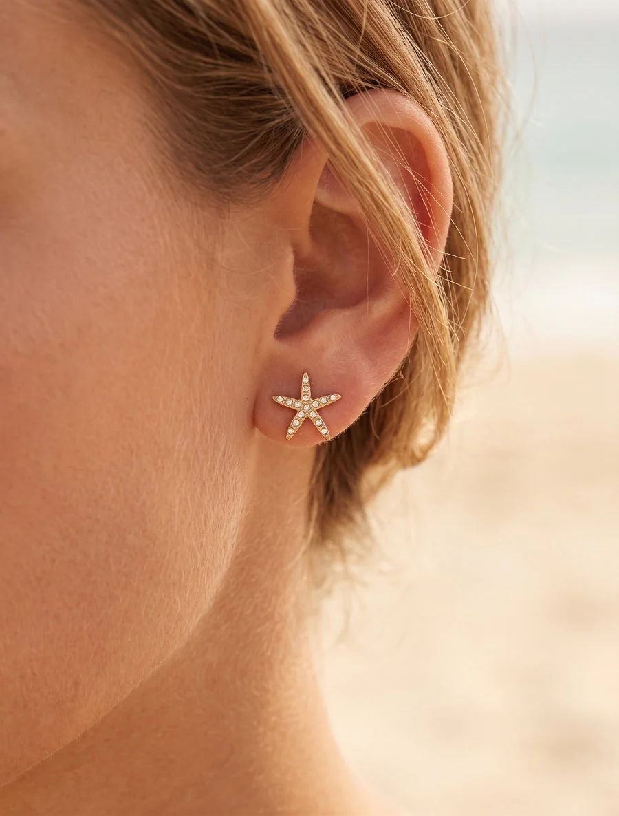 Puces d'oreilles étoiles de mer - Or