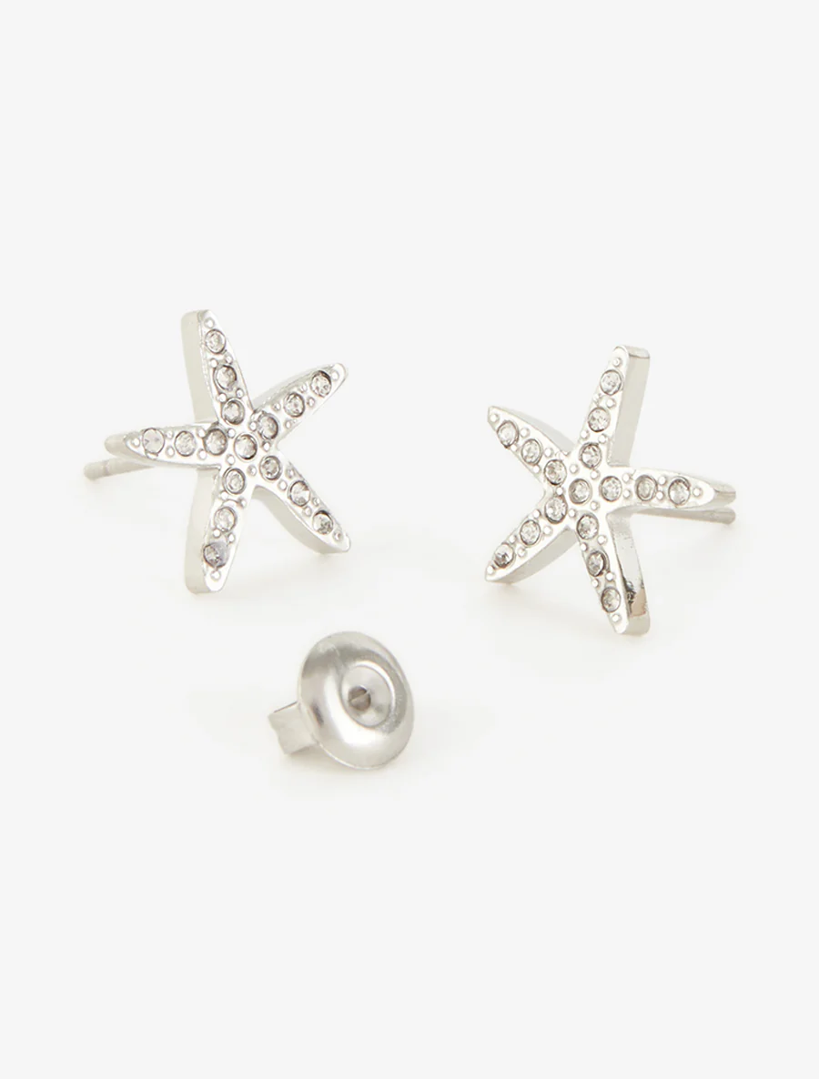 Puces d'oreilles étoiles de mer - Argent - Image 3