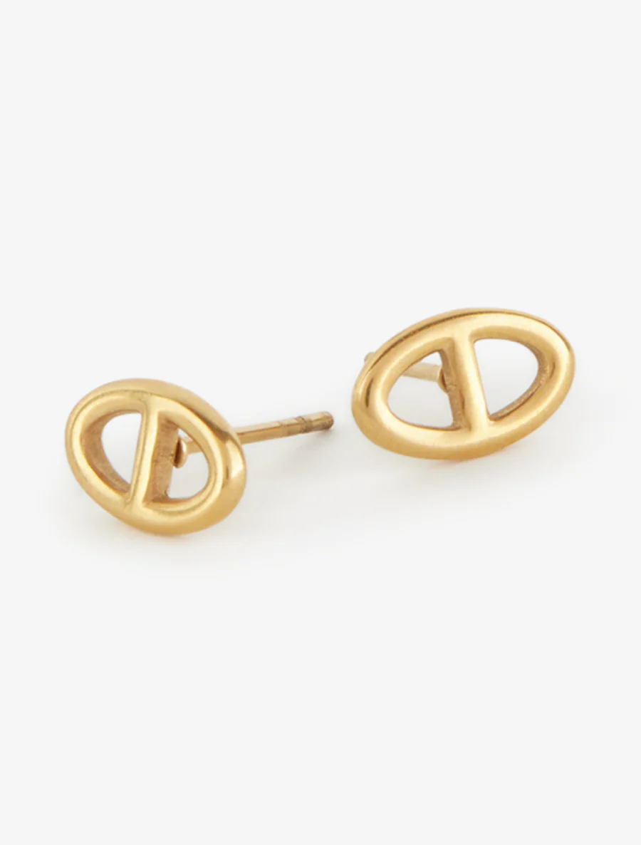 Puces d'oreilles maille marin - Or - Image 3