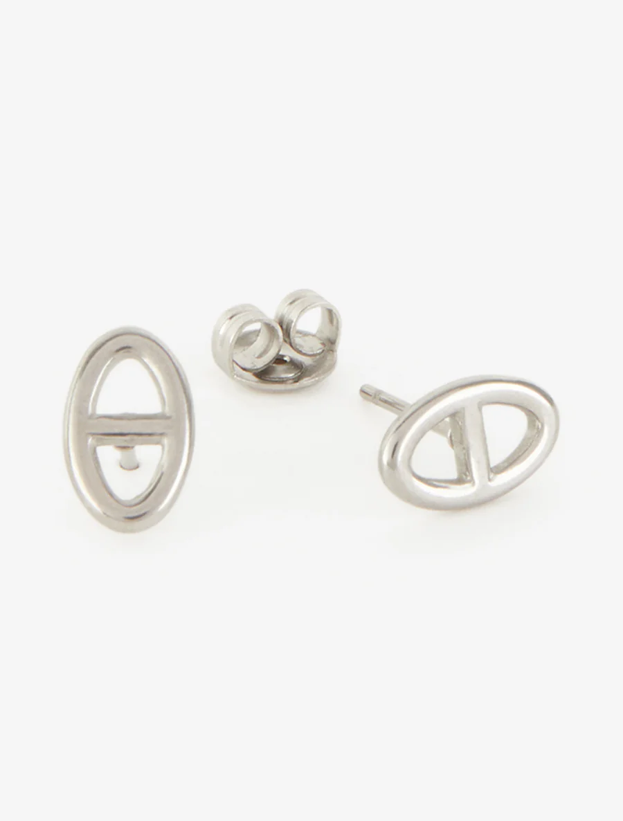 Puces d'oreilles maille marin - Argent - Image 3