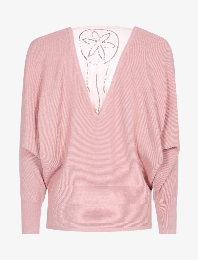 Pull à broderie dreamcatcher - rose - Image 2
