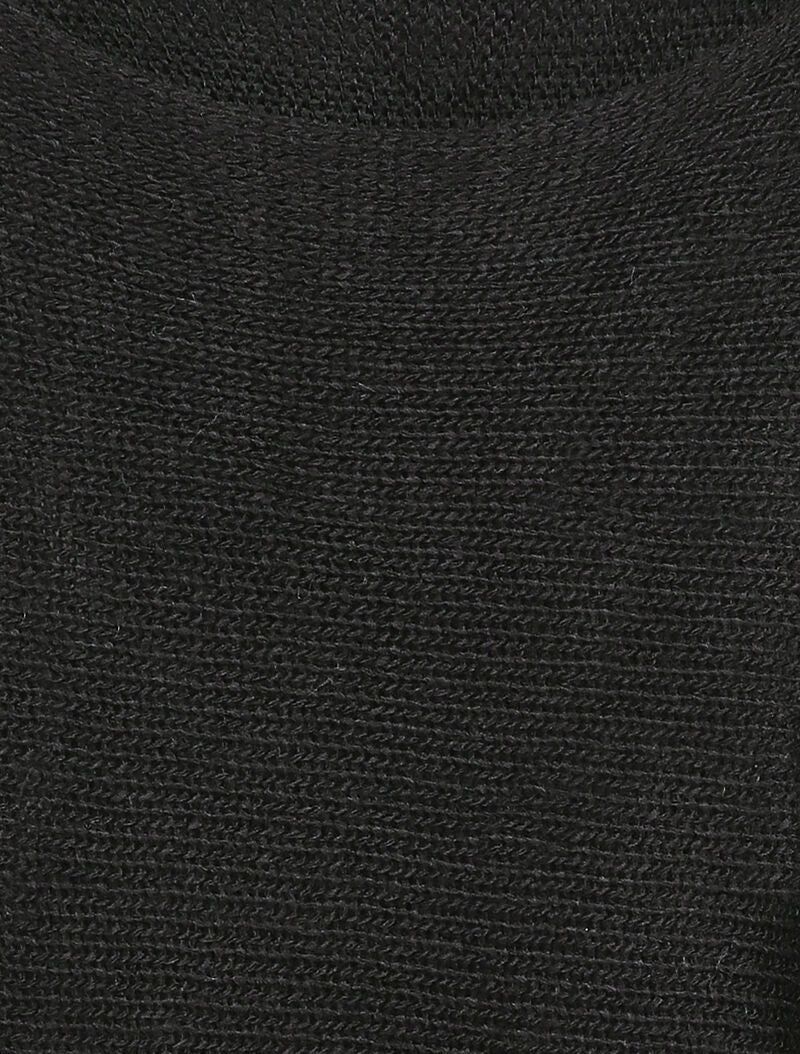 Pull à col bénitier et manches dolman - Noir - Image 3
