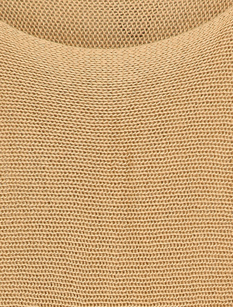Pull à col bénitier et manches dolman - Camel - Image 3