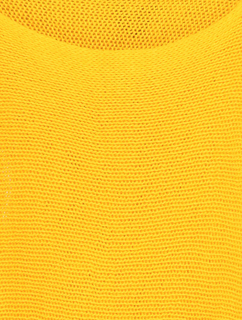 Pull à col bénitier et manches dolman - Jaune - Image 3