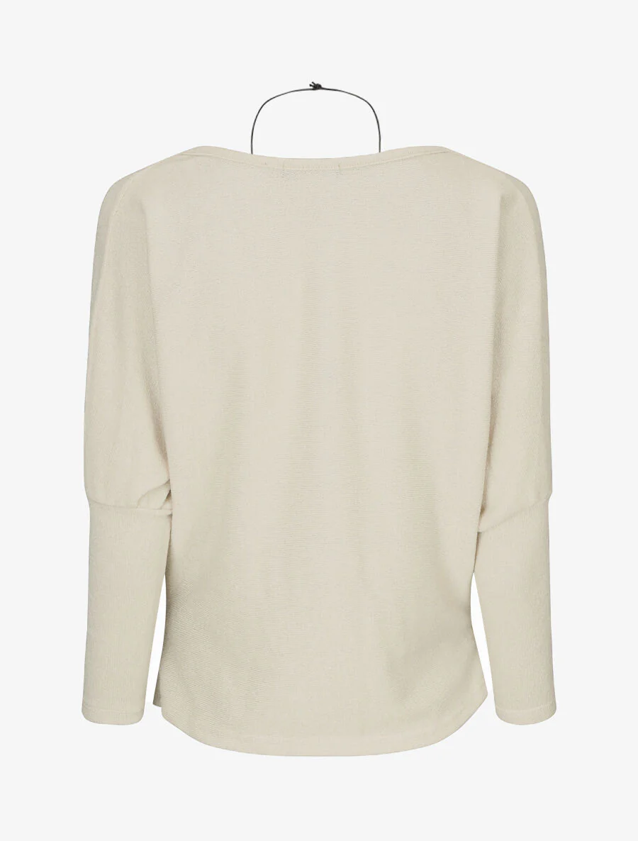 Pull à col bénitier - Beige - Image 2