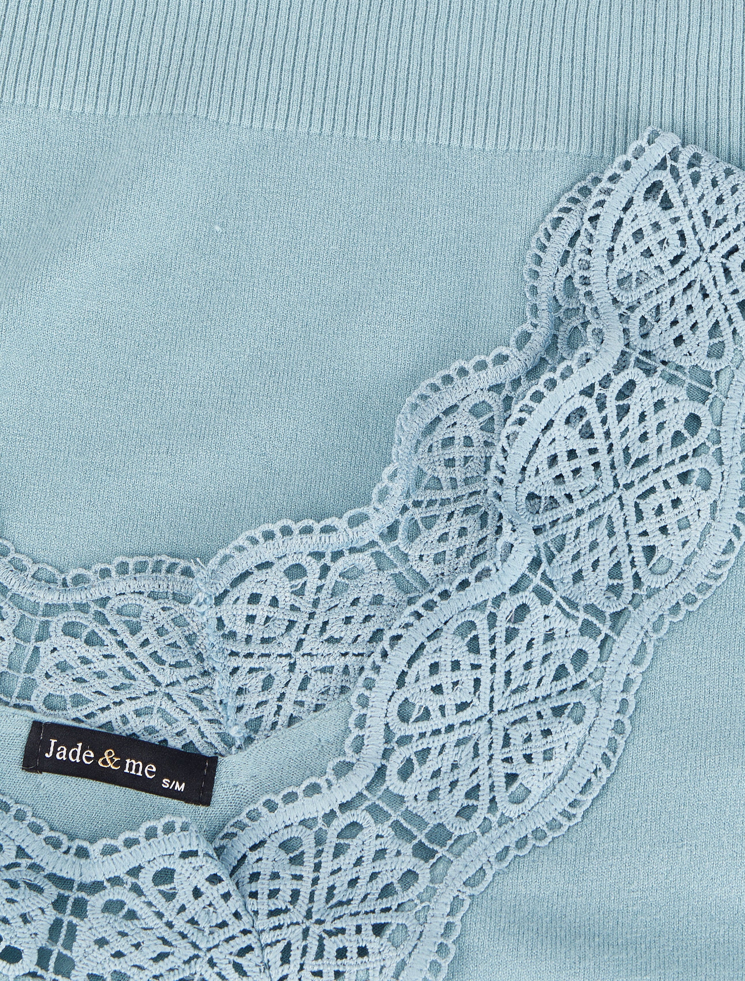 Pull à décolleté profond en U - Bleu ciel - Image 3