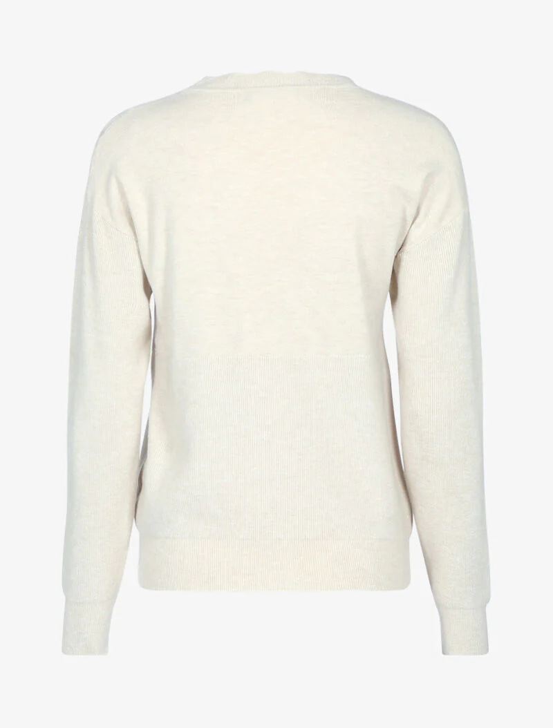 Pull à détails géométriques texturés - beige - Image 3