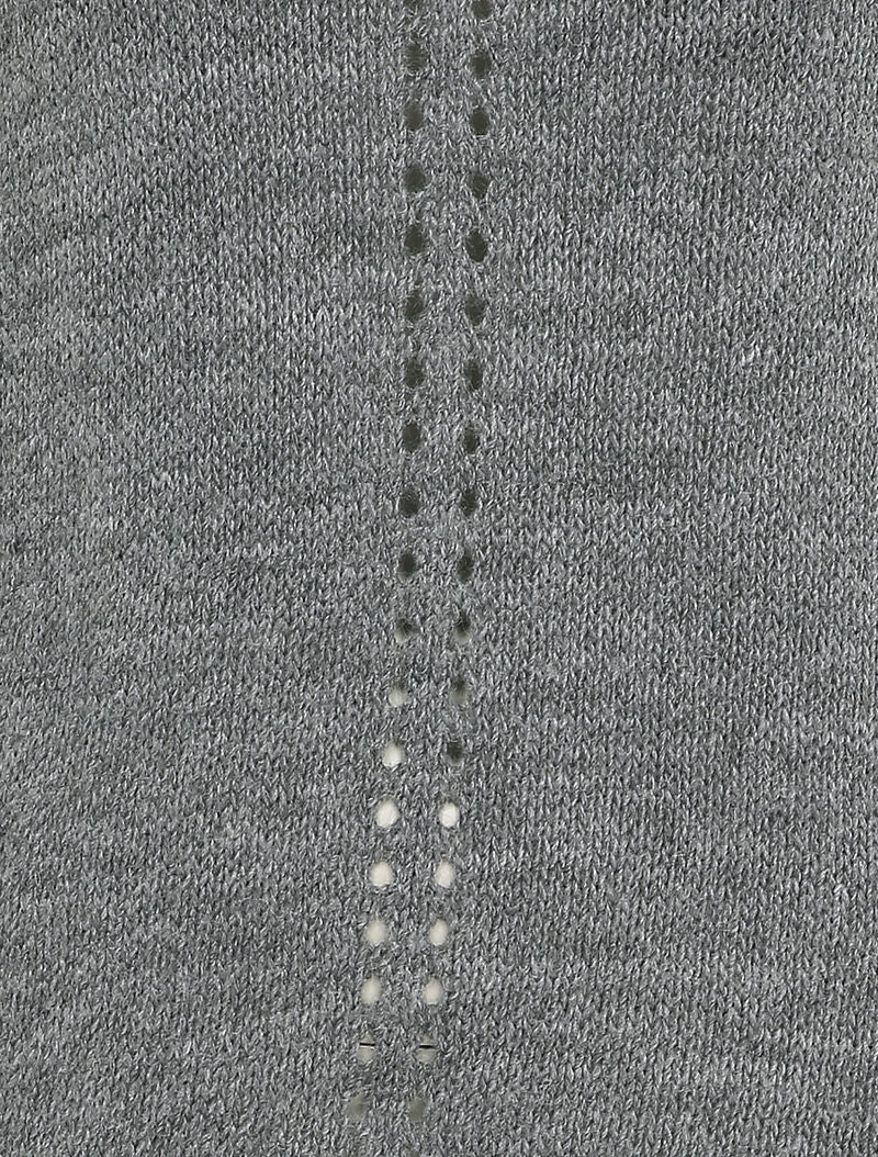 Pull à dos long ajouré et stylisé - Gris - Image 3