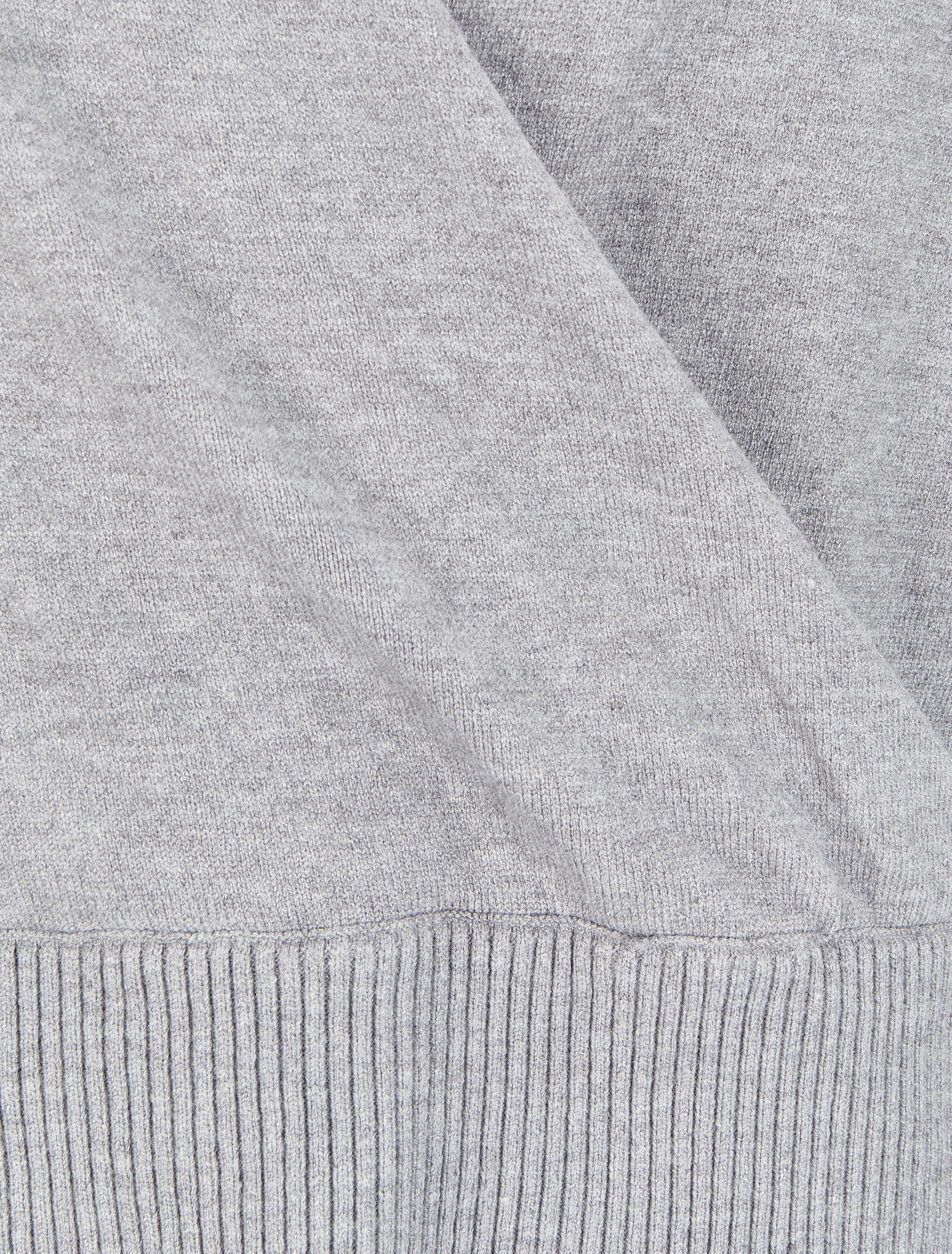 Pull à encolure cache-coeur - Gris chiné - Image 3