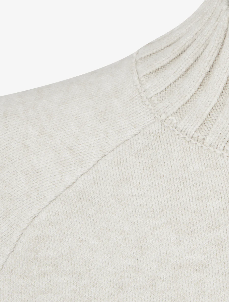 Pull à manches à détail irisé - Beige - Image 3