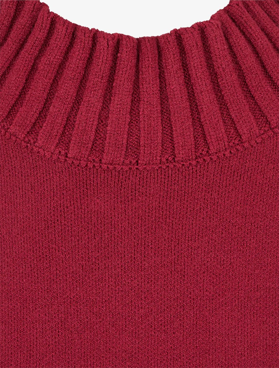 Pull à manches à détail irisé - Lie de vin - Image 3
