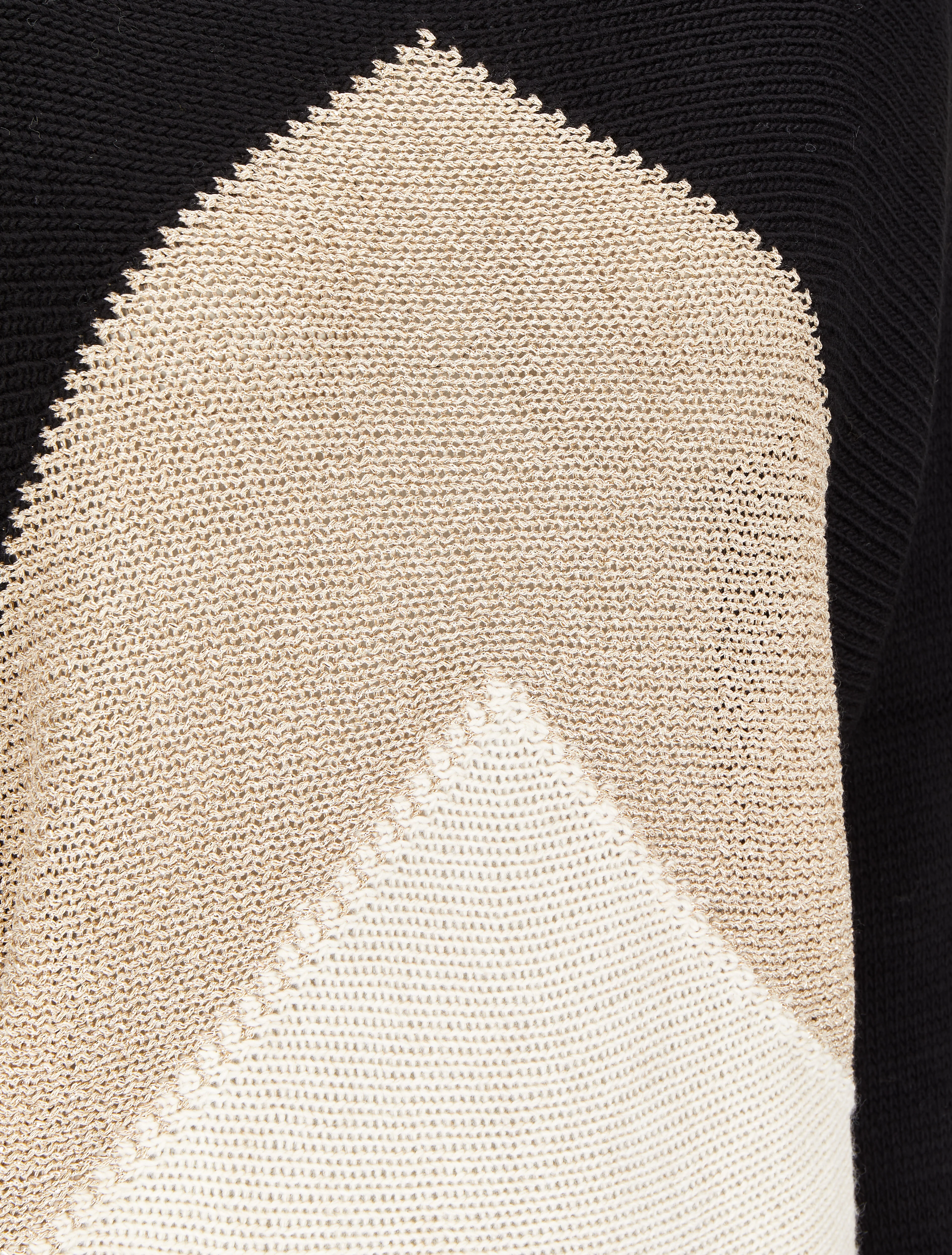 Pull à manches raglan et motif géométrique irisé - Noir - Image 3