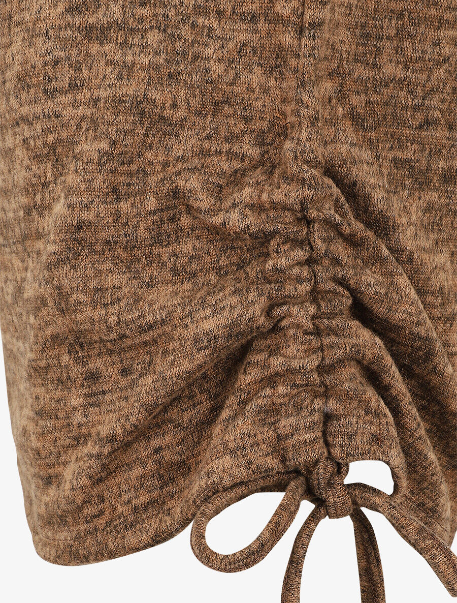 Pull ample à flocage Bless the da - Taupe - Image 3