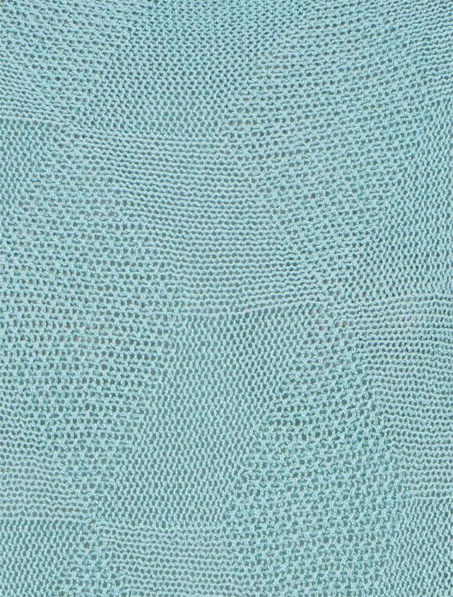 Pull ample à motif losange - Bleu lagon - Image 3