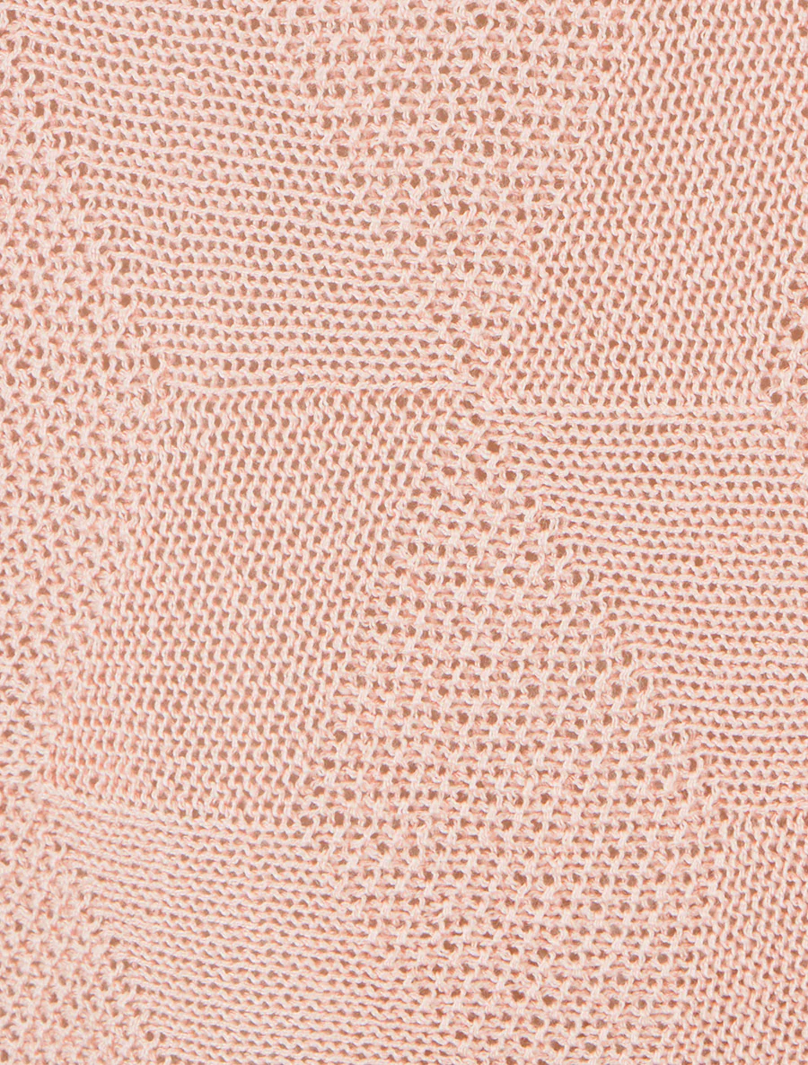 Pull ample à motif losange - Rose - Image 3