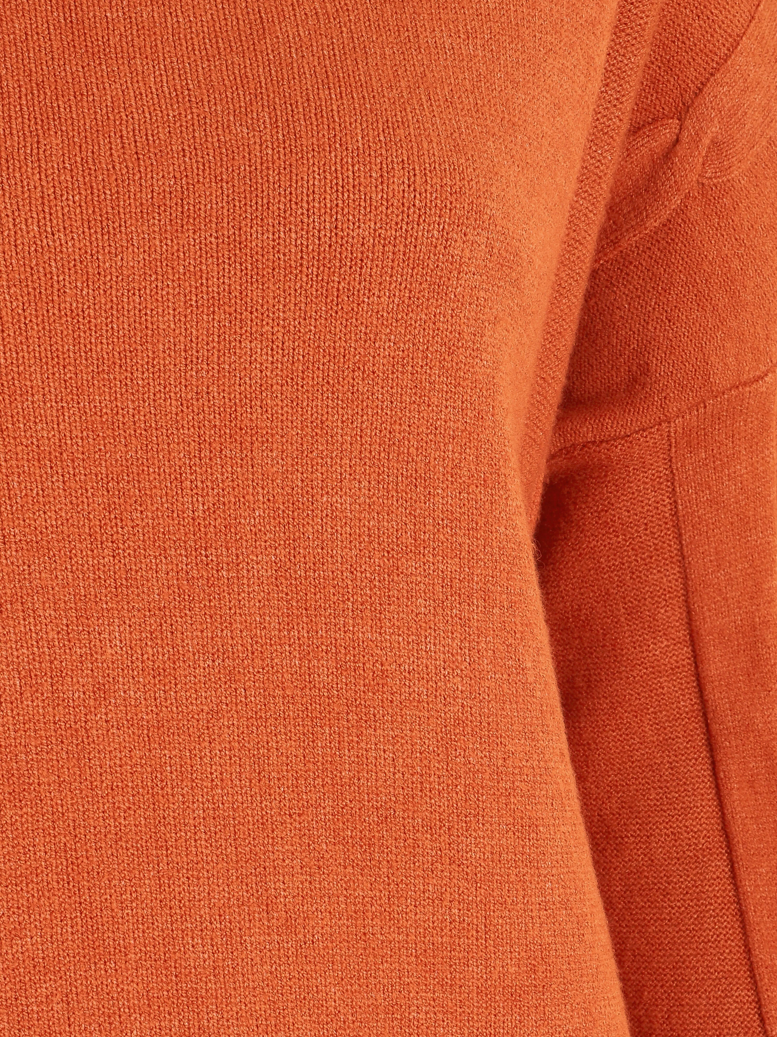 Pull ample côtelé col bateau - Orange - Image 3