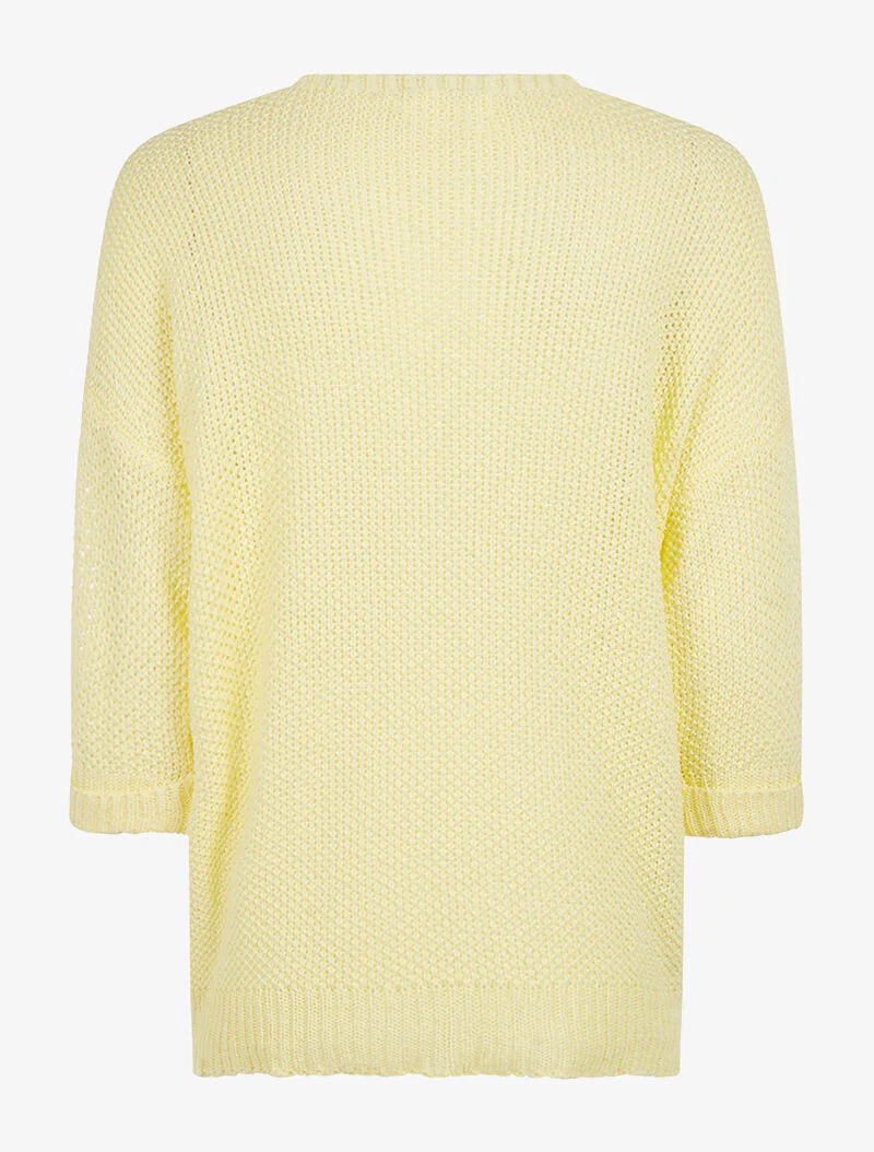 Pull ample encolure large - jaune - Image 2