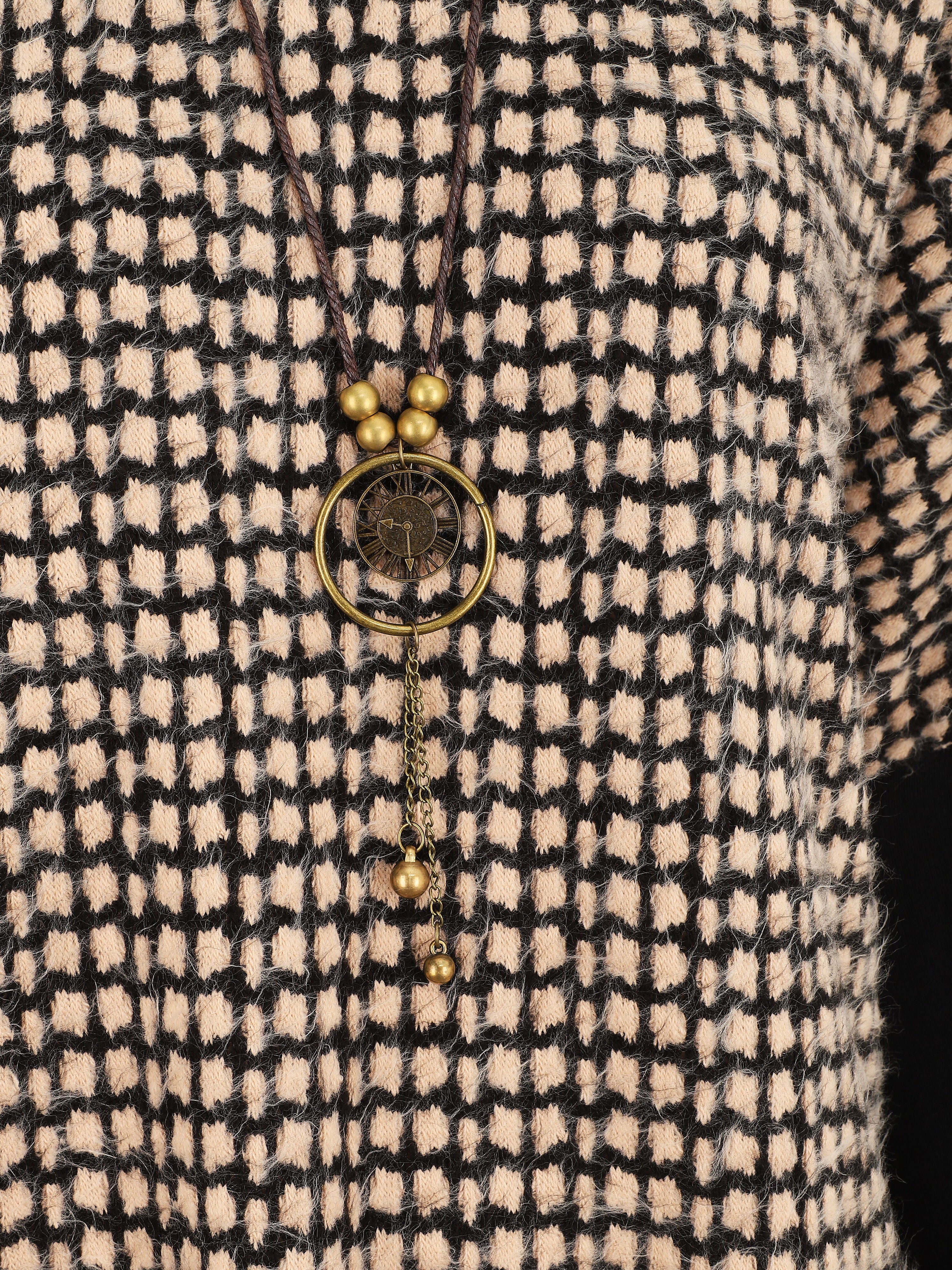 Pull ample imprimé graphique - Rose pâle - Image 3