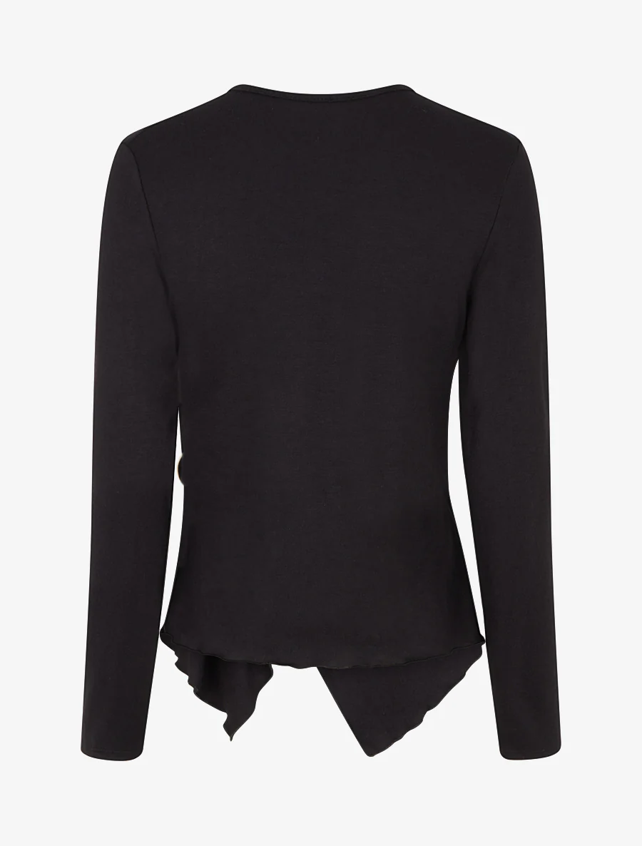 Pull cache-coeur à boucle - Noir - Image 2