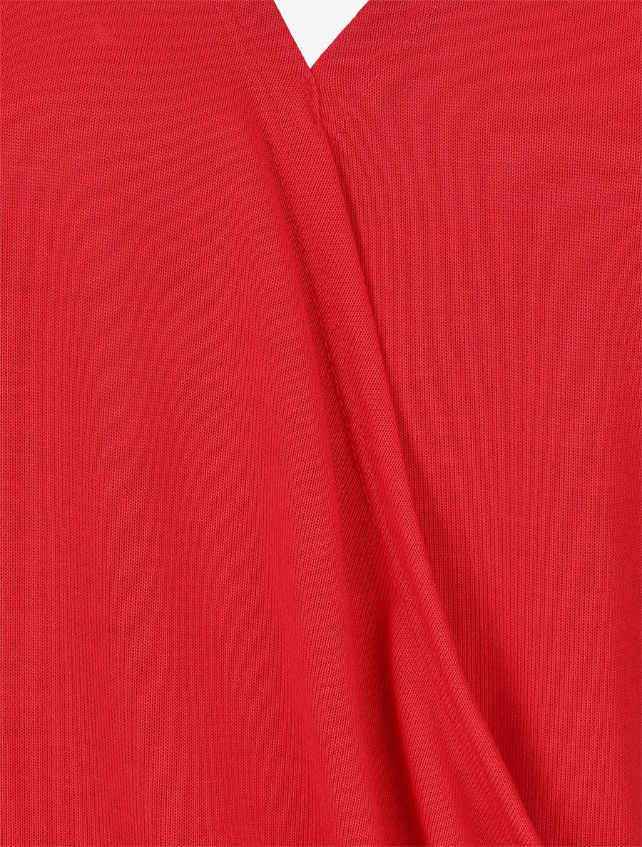 Pull cache-coeur à manches rabattables - Rouge - Image 3