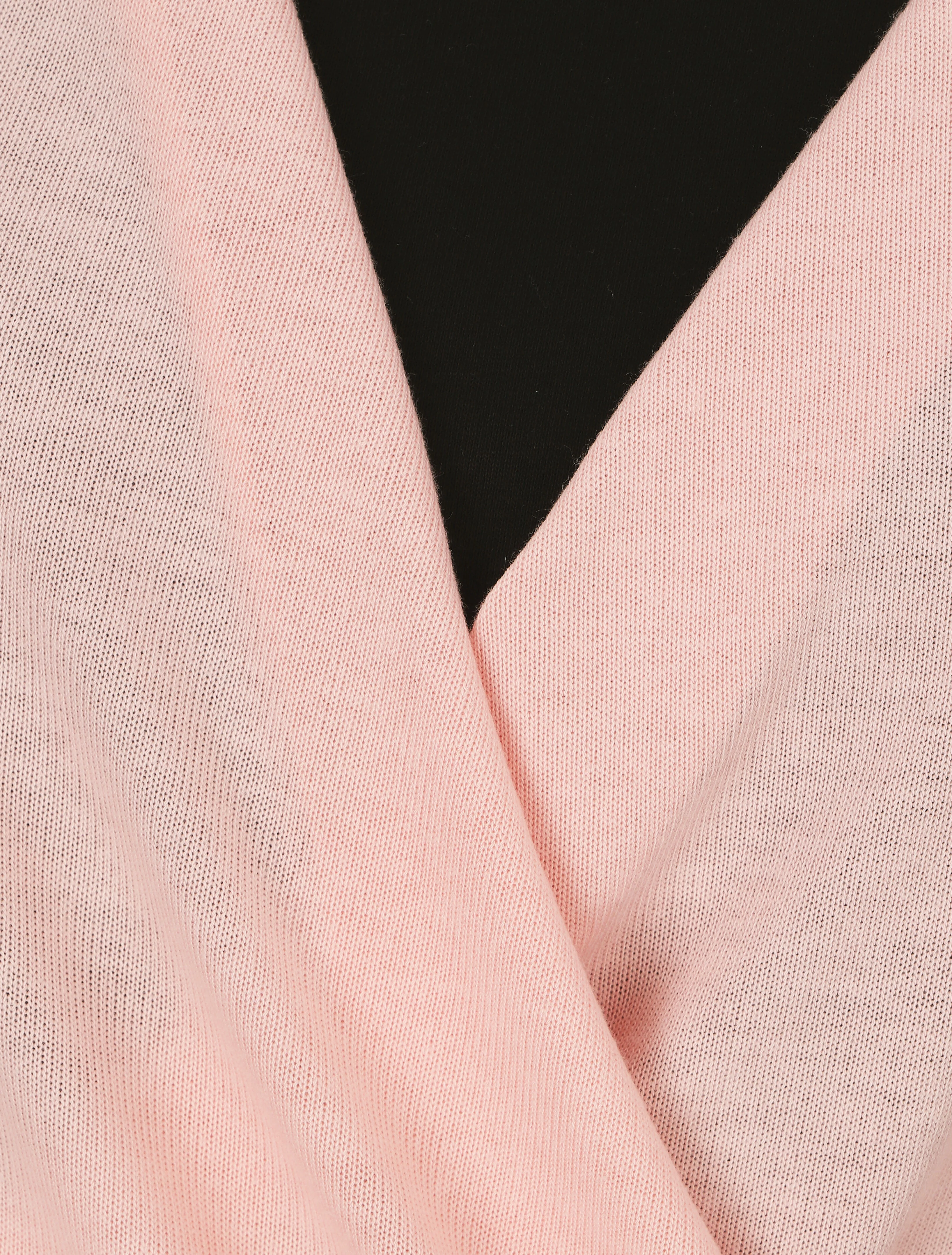 Pull cache-coeur doublé - Rose - Image 3