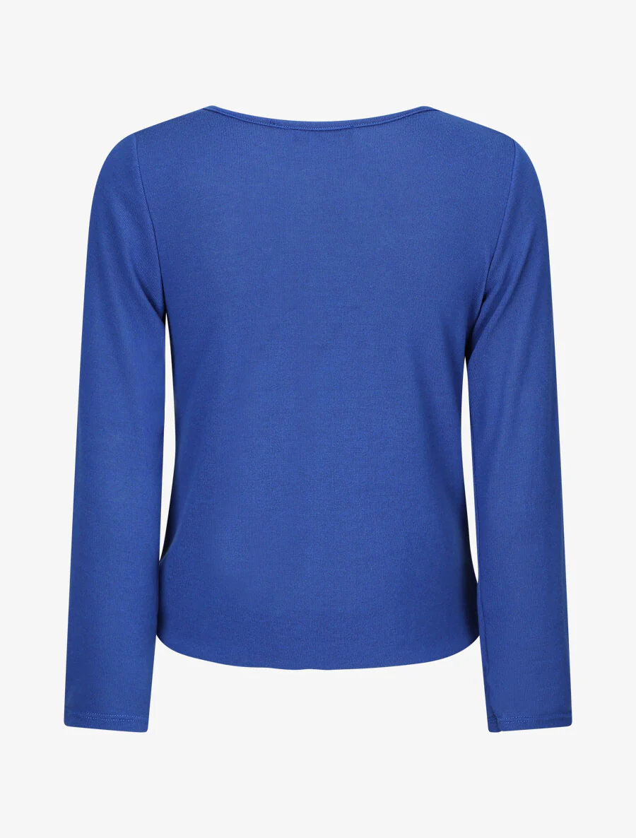 Pull cache-coeur doublé - Bleu électrique - Image 2
