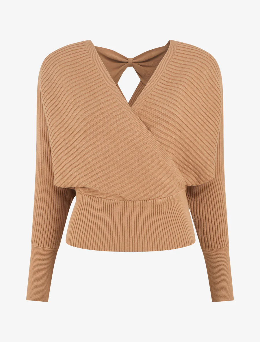 Pull cache-coeur et nœud au dos - Camel