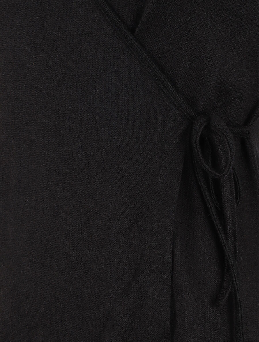 Pull cache-coeur uni - Noir - Image 3