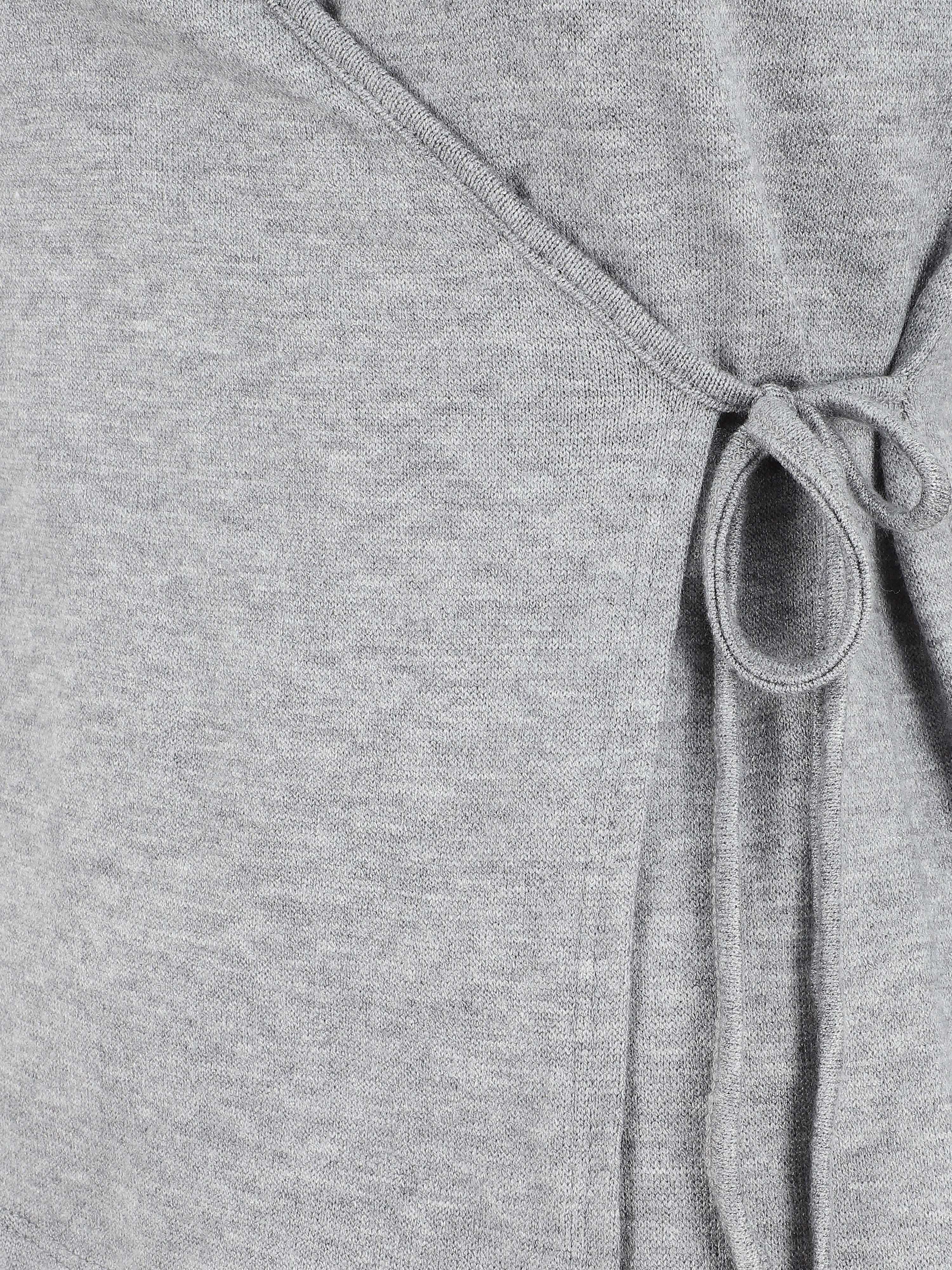 Pull cache-coeur uni - Gris - Image 3