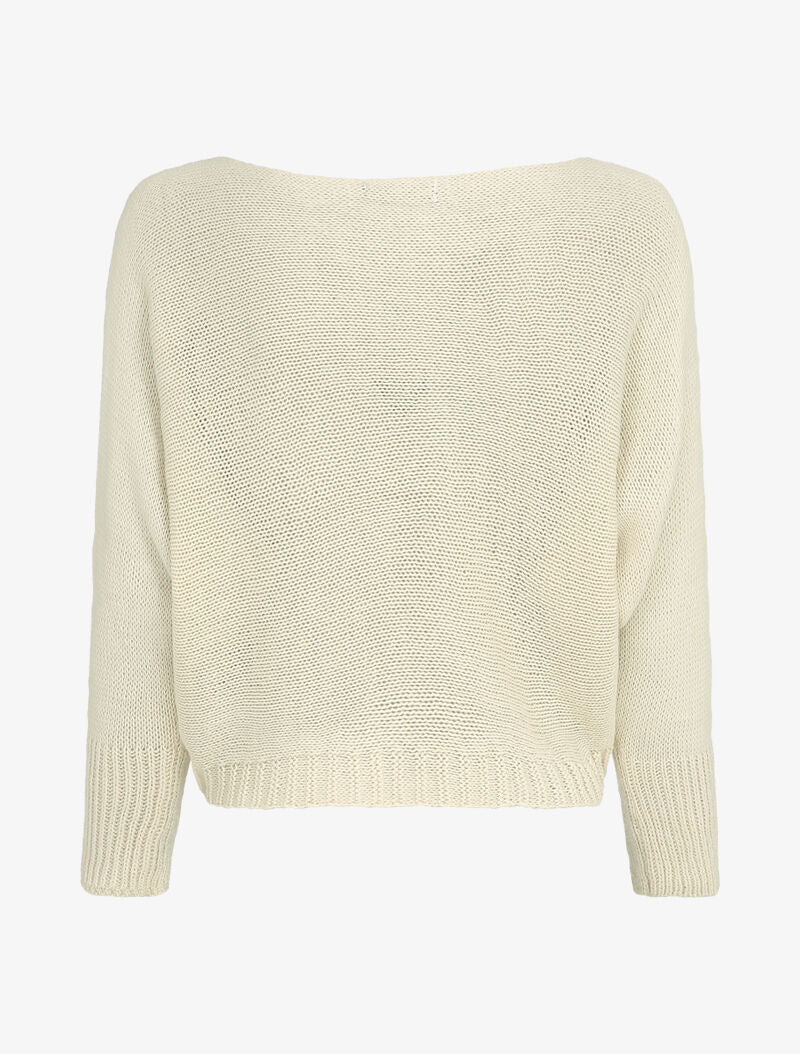 Pull chauve-souris à imprimé LOVE - Beige - Image 2