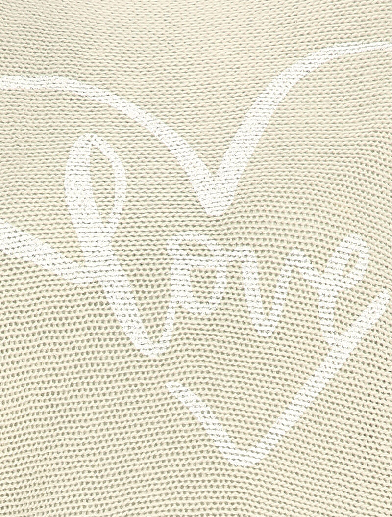 Pull chauve-souris à imprimé LOVE - Beige - Image 3