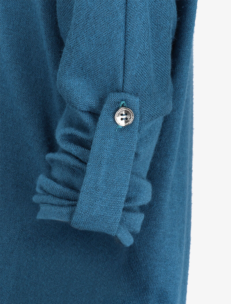 Pull chauve souris avec sautoir - Bleu - Image 3