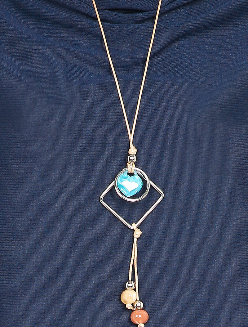 Pull chauve-souris uni - Bleu marine - Image 3