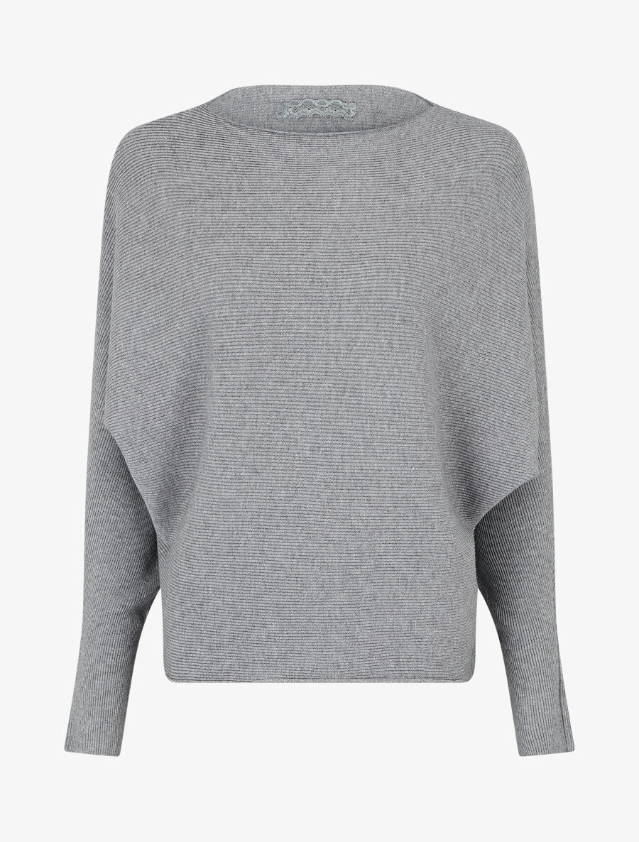 Pull col bateau ajusté - Gris