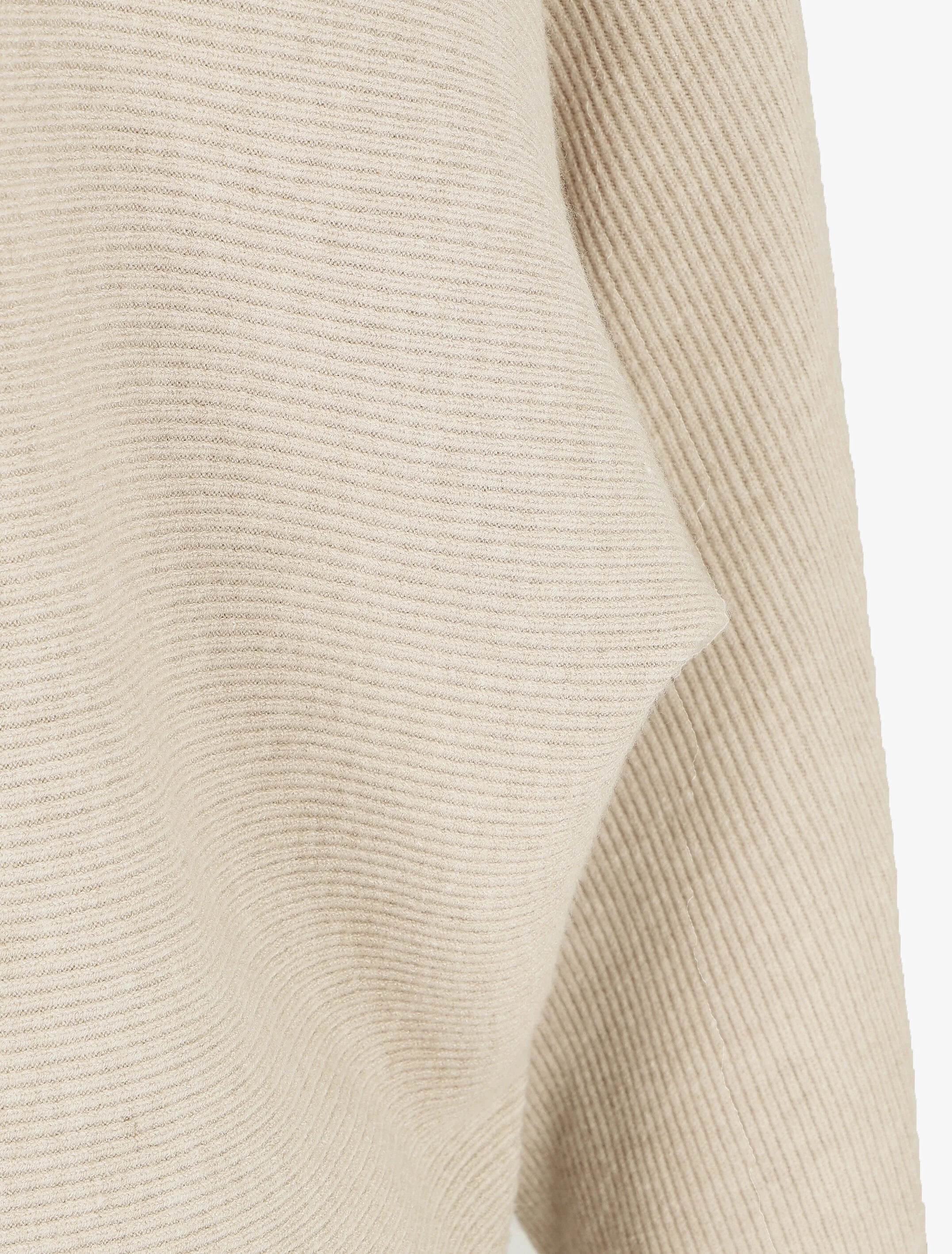 Pull col bateau ajusté - Beige - Image 3