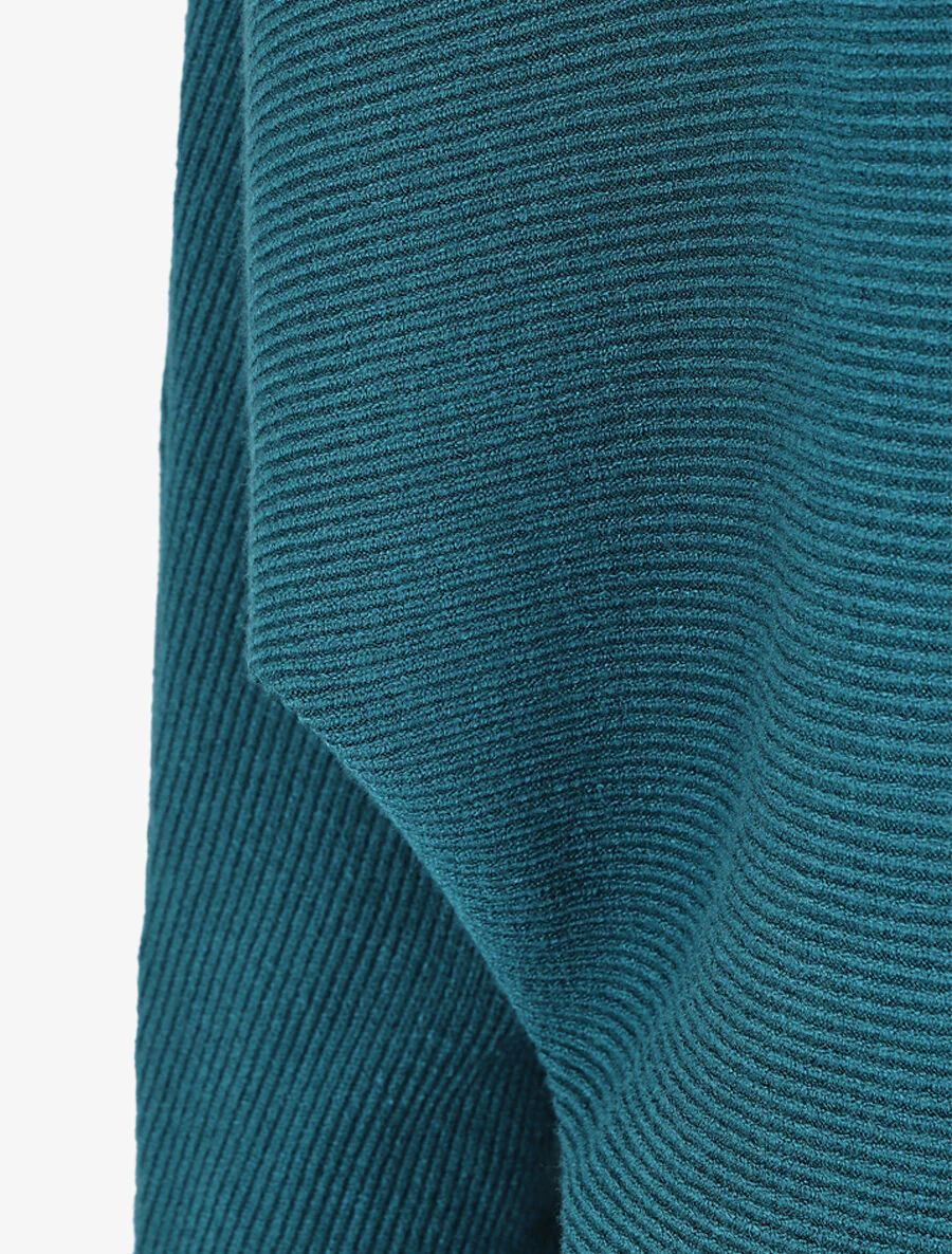 Pull col bateau ajusté - Bleu canard - Image 3