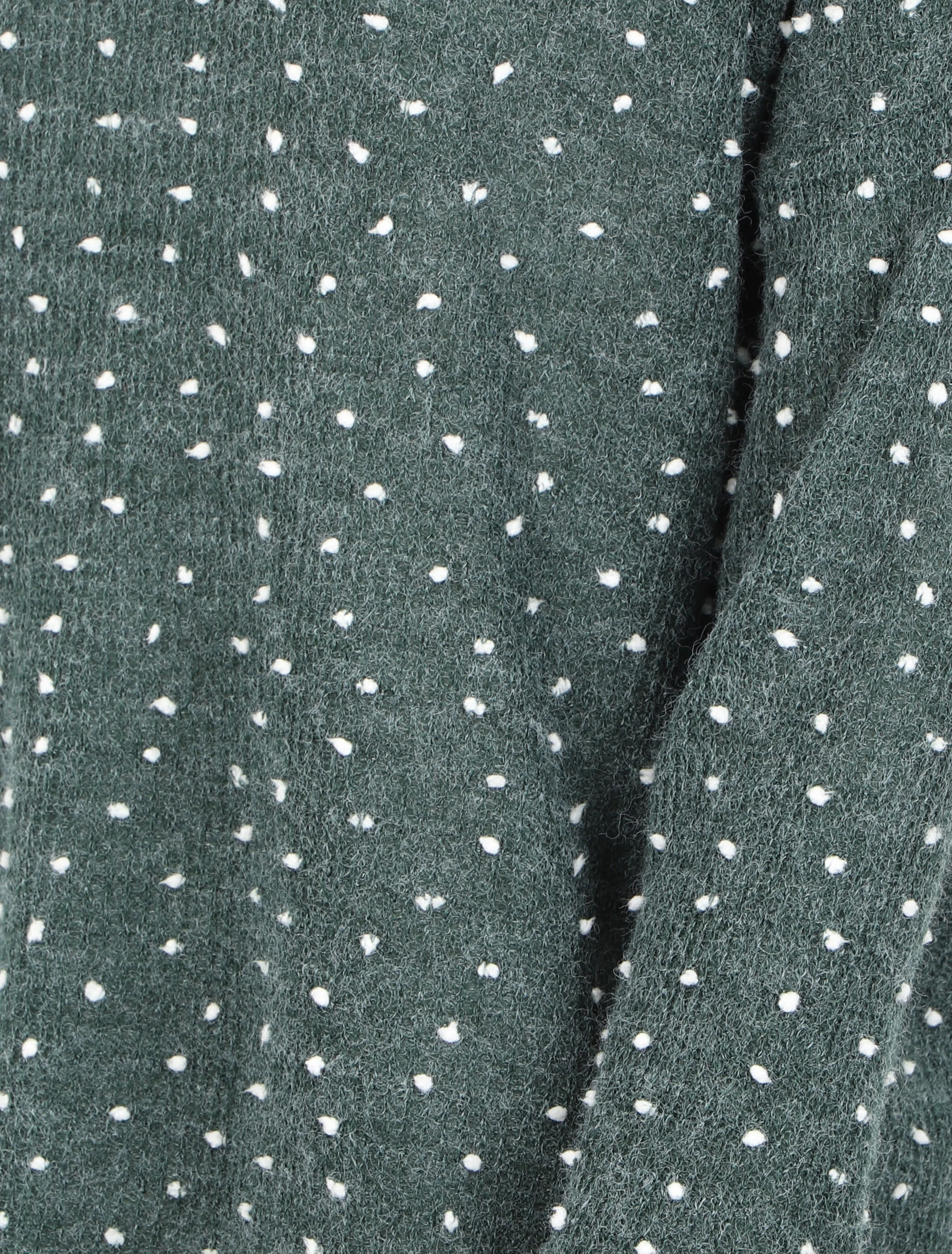 Pull col roulé oversize à plumetis - Vert - Image 3