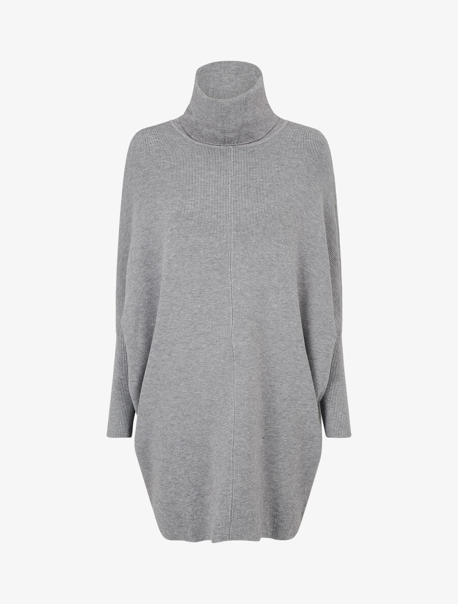 Pull col roulé oversize - Gris