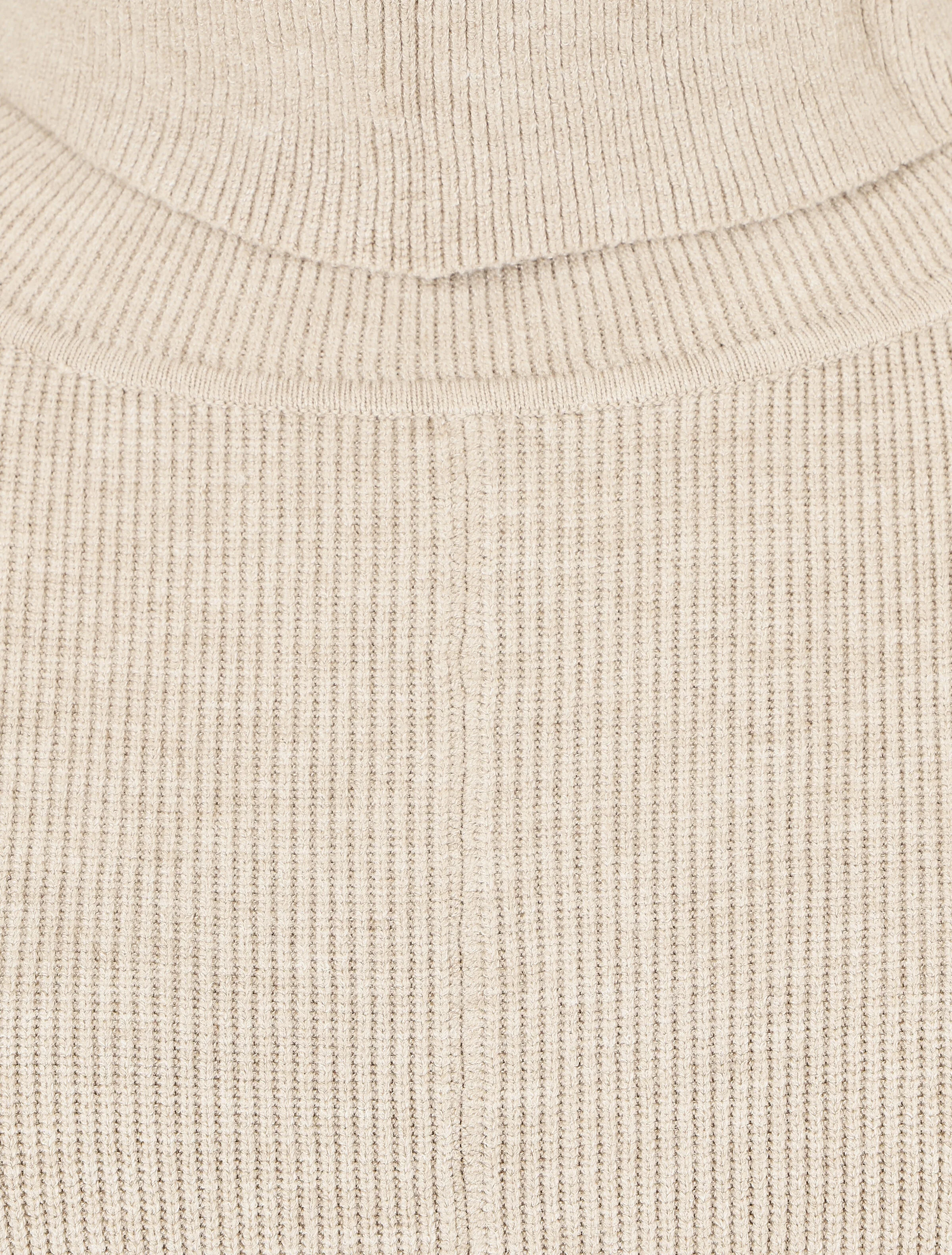 Pull col roulé oversize - Beige - Image 3