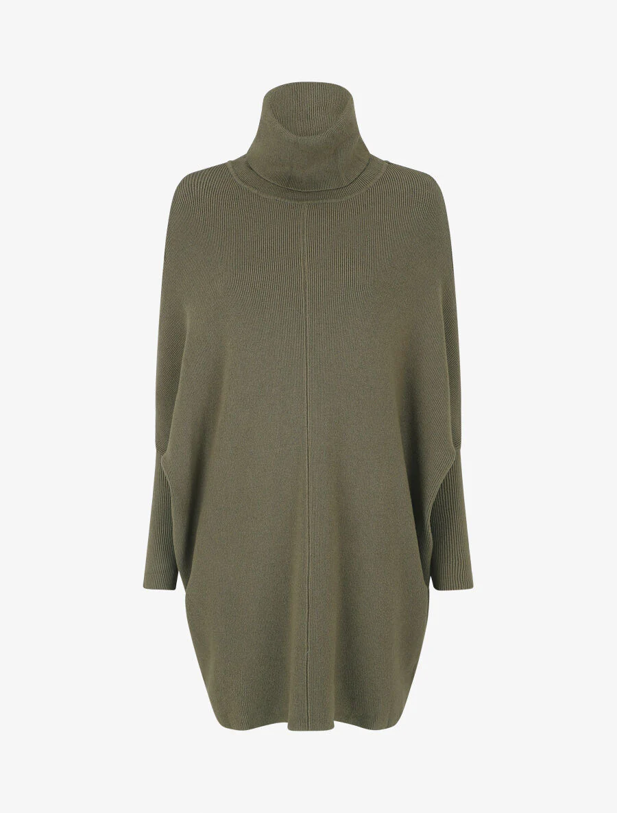Pull col roulé oversize - Kaki