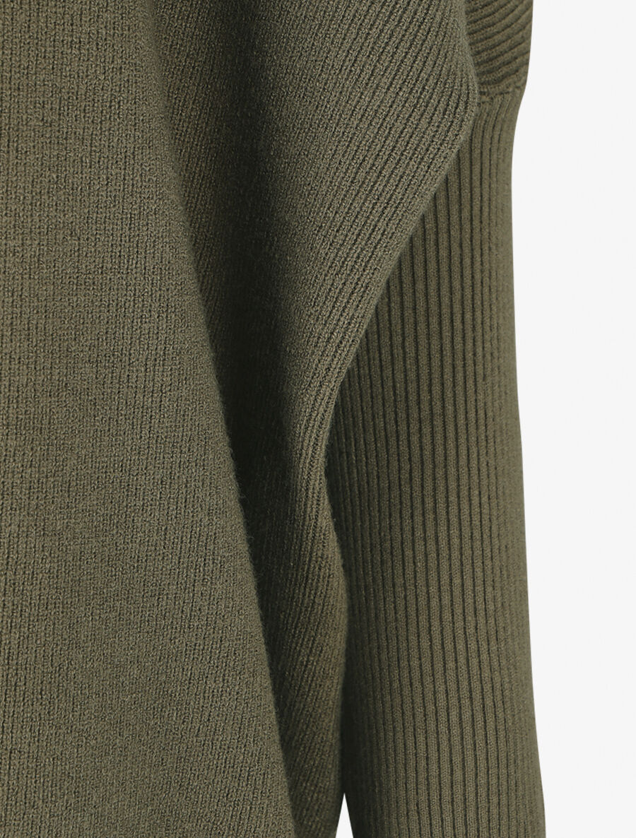 Pull col roulé oversize - Kaki - Image 3