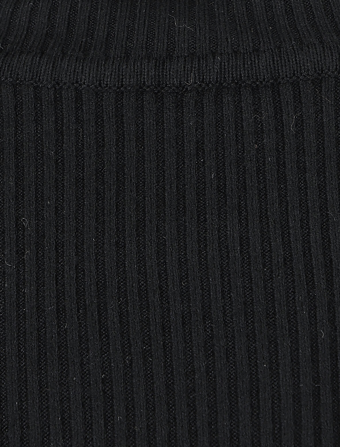 Pull col roulé uni ajusté - Noir - Image 3
