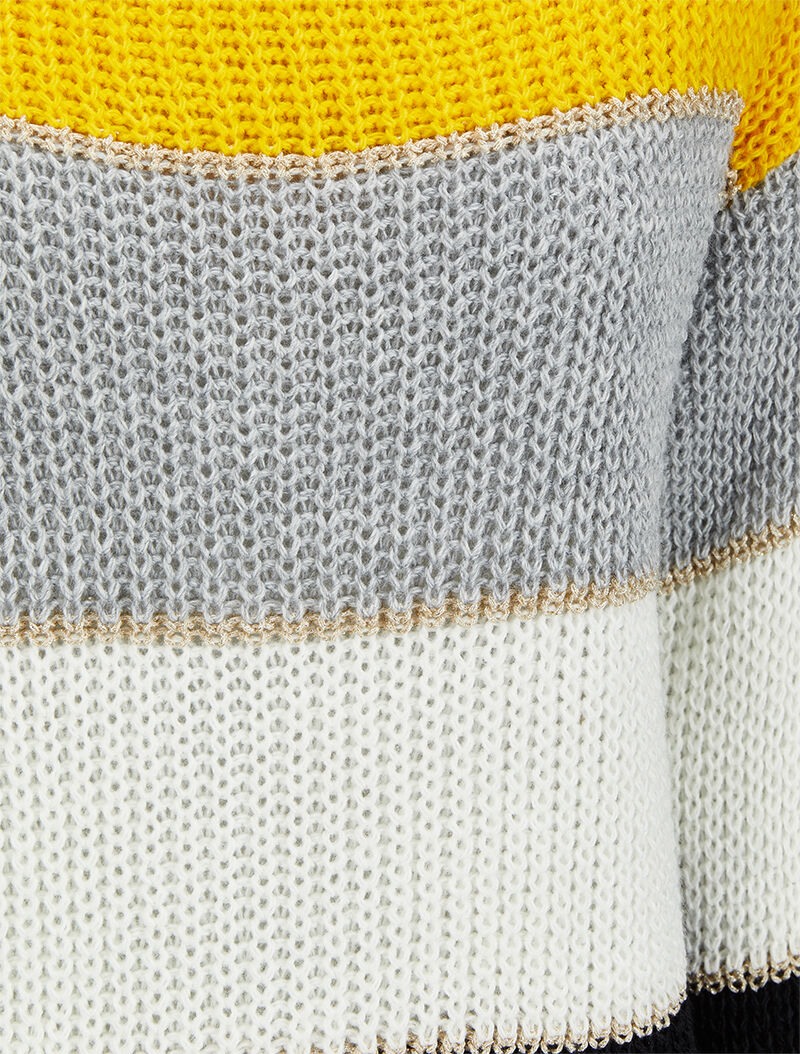 Pull color block à détails irisés - Jaune - Image 3
