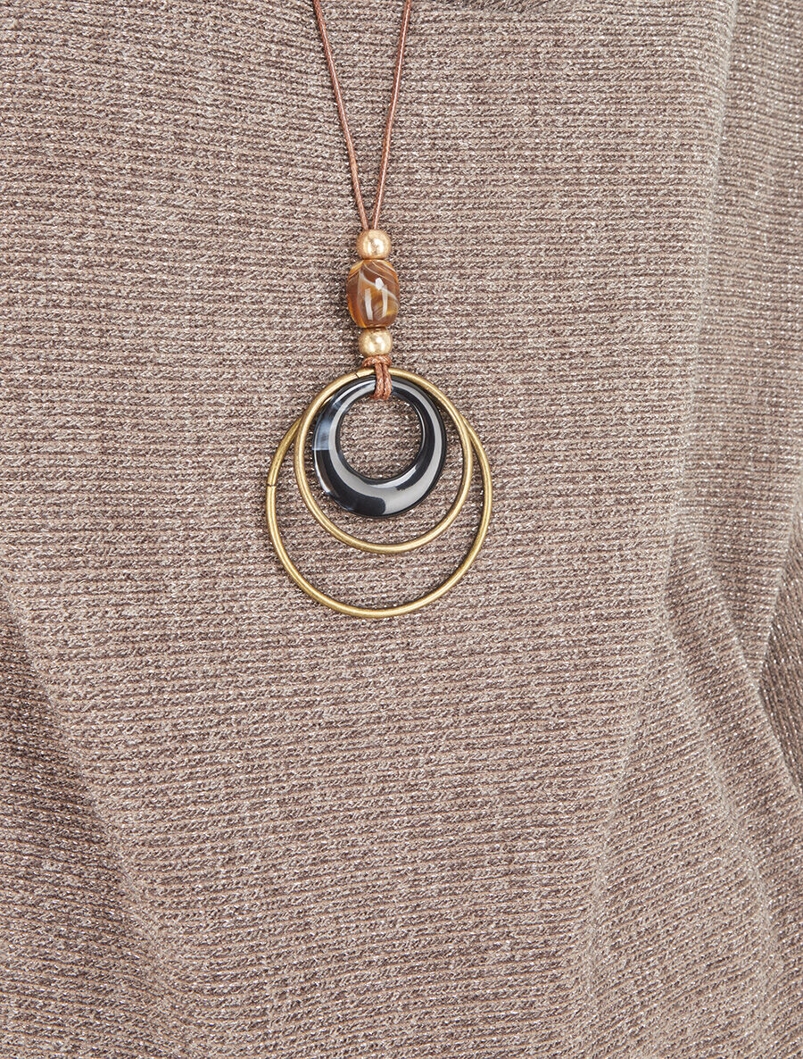 Pull côtelé et irisé - Taupe - Image 3
